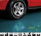PVC Yer D��emesi Ye�il Paral� Desen