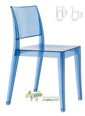 �effaf Sandalye | Transparan Gyza Mavi