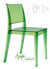 �effaf Sandalye | Transparan Gyza Ye�il