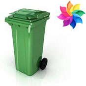 Plastik Çöp Konteyneri 120lt Yeşil
